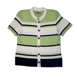 Mita Woman's Button Down Short Sleeve Jacket Size 6